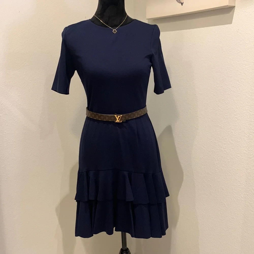 Blue Ruffle Dress - Picture 1 of 7
